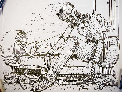 March Of Robots. Day 12 character design concept art illustration marchofrobots sketch