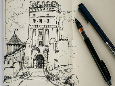 Lubart's castle in Lutsk moleskine