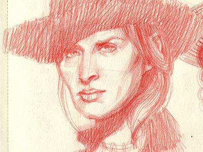 Red pencil sketch drawing fun girl pencil sketch sketchbook набросок