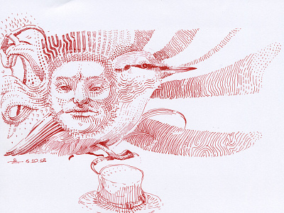 doodle drawing etching graphic hatching ink sketch