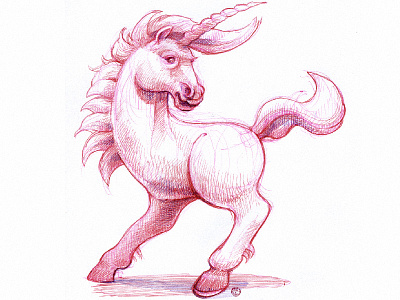 Rare breed 🦄 character design drawing graphic illustration ink sketch