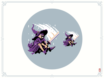 Swordman Witcher 64x64 pxl 4 colors 8bit aseprite character design concept art gamedev pixel animation pixelart retrogame swordman