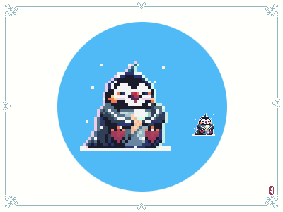 Penguin 32x32 pxl 8bit character design gamedev penguin pixel pixel art sprite