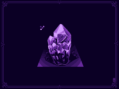 crystal of quartz, 5 colors including background