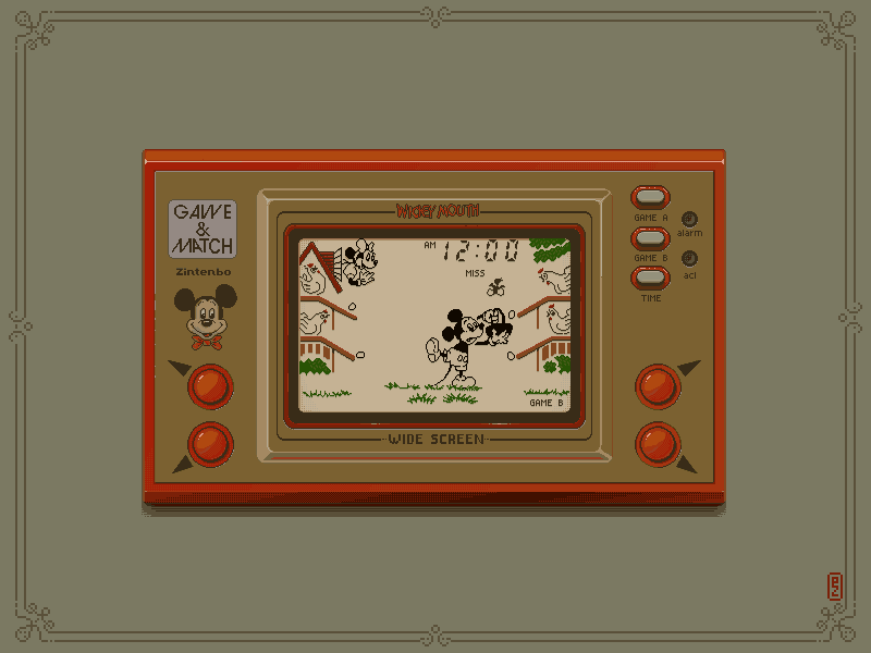 Oh Mickey! 16bit 80s 8bit game and watch game animation handheld game mickey mouse nintendo pixel art pixelart pixels video game