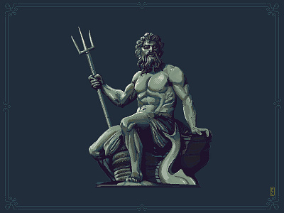 Poseidon Greek Mythology Sticker by Me - Pixels
