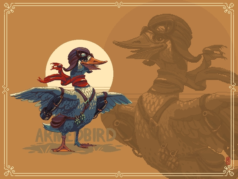 Leutenant Anatole Bomberduck π£π¦π£ air force bomber casual game cartoon duck retro gaming 16bit gamedev gameart characterdesign pixel art pixelart aseprite sprite