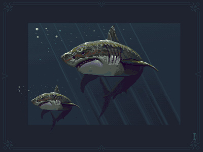 shark pixel art