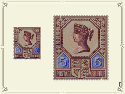 Vintage British 5pence postage stamp 1887 🇬🇧 16bit 8bit aseprite game art game artist game assets illustration pakowacz pixel art pixelart pixels postage stamp sprite pakopixel stamp