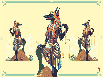 Seth [pixel art] 8bit aseprite characterdesign egypt game artist god illustration myth pixel art pixel dailies pixelart pixels