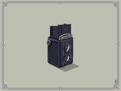 "Lubitel" 📷 medium format Soviet retro camera [pixel art]