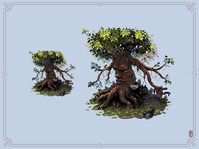 Ent [pixel art] aseprite character character design deku game art graphic illustration pixel pixel art pixelart sprite tree