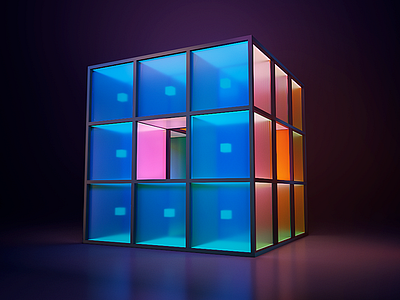 Voxel Box 3d box cube glass magic cube magic square magicavoxel voxel