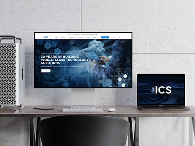 ICS Suport brand identity business card design web design