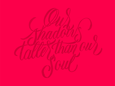 Shadows tatto lettering