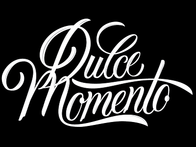 dulce momento lettering logo type