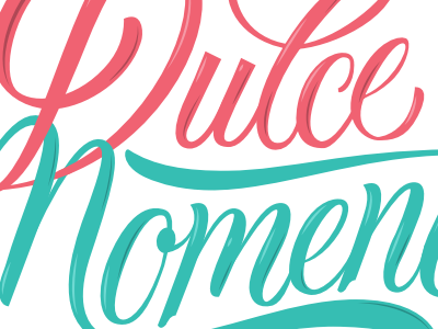 dulce momento 2 brush calligraphy handlettering instagram lettering logo paint poster print type typo typography