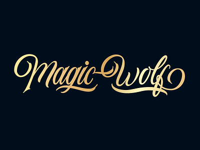 Magic Wolf lettering letters logo type