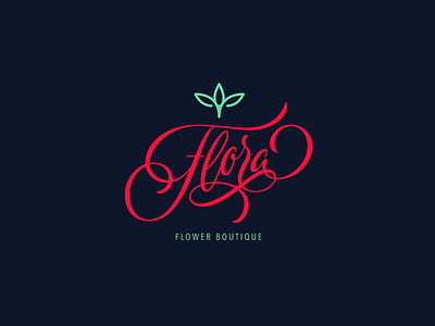 Flora logo lettering letters logo type