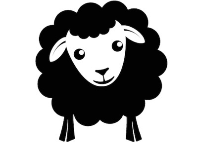 Blacksheep Management Logo black black sheep logo logo design sheep