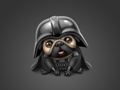 Doggie :) darth dog helmet icon photoshop star wars vader