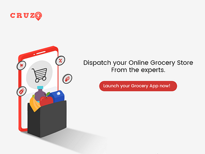 Grocery App app design illustration vector