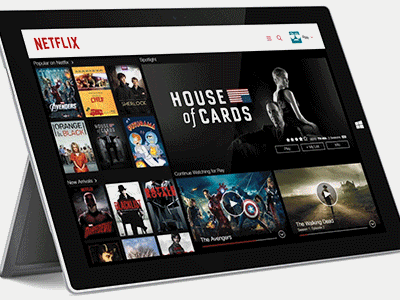 Netflix Tablet Concept animation debut netflix redesign tablet