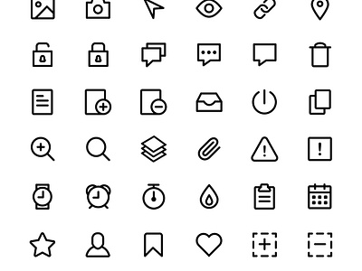84 Line Icons by Ray Pansoy for impekable on Dribbble