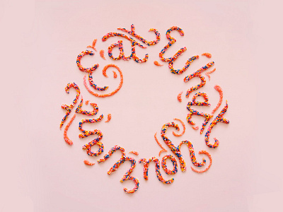 Eat What You Want design food typography hand lettering illustration pink sprinkles tactile typography typography