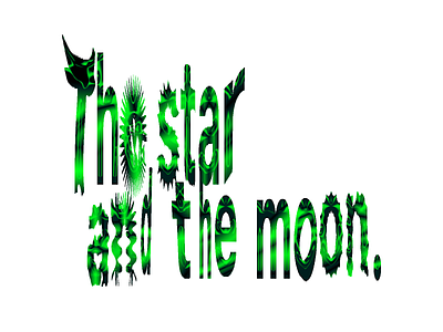 The star and the moon. art color contemporary design illustration play pop typography