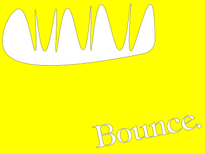 Bounce contemporary noun outlined type yellow