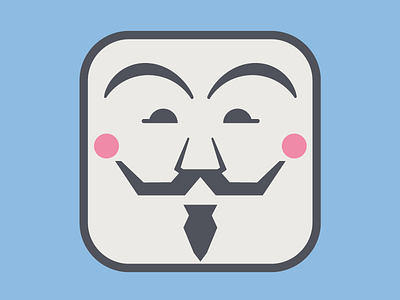 iOS7 Flat Icon Vendetta 5th of november bonfire night and firework night fireworks guy fawkes day icon design illustrator ios7 flat icon vendetta mask november v for vendetta vendetta vendetta mask