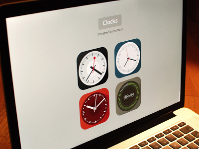 Flat icon set - clocks