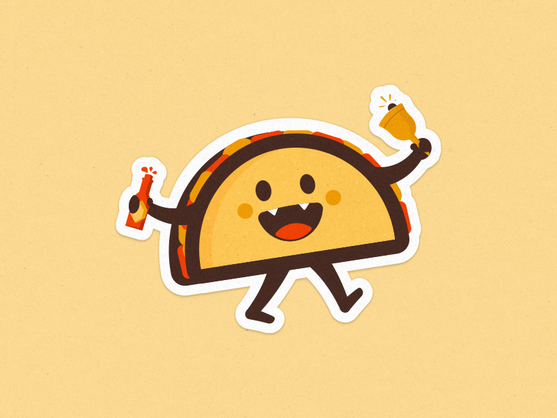 Taco Dribbble icon designer vegan food logo design logo designer london logo expert apple style apps style character design subtle character subtle icon design taco tuesday taco