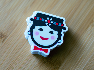 Mary Poppins - Cocorino Stickers cocorino stickers designer disney etsyshop icon design iconography ldn logodesigner mary poppins sf logo designer stickermule stickers stickershop