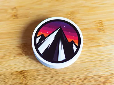 Peaks - LA Sunset adventure ui flat illustration awesome icon outside branding character design cocorino concept design icon design icon designer illustrator la sunset colours logo design los angeles peaks moonlight mountain landscape scenery mountain logo outdoor logo theme ui design web branding