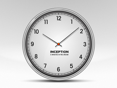 Clock icon, Inception 5 minutes 5 minutes in the dream clock clock icon design dream icon fireworks fireworks icons icon icon design inception inception icon design inception movie metal montre orologio shiny metal effect