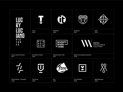 Selected Logos & Symbols branding design identity logo logotype minimal symbol visual identity wordmark