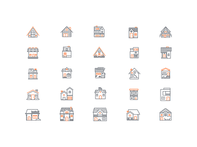 home icons building colorful design door experiment home icons iconset illustraion logo mondrianizm roof vector website