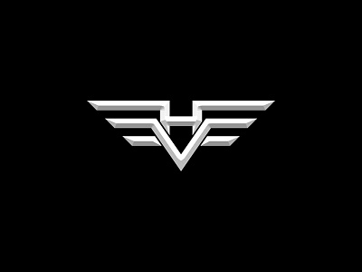 VH Logo Design black debut shot design first shot illustration lettermark logo mark minimal symbol vh white