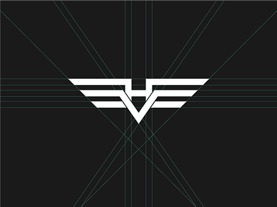VH Logo Design art black design grid illustration lettermark logo mark minimal symbol vh white