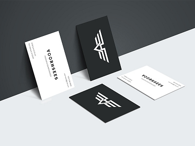 Vh Business Card Design art black business card design illustration lettermark logo mark minimal symbol vh white