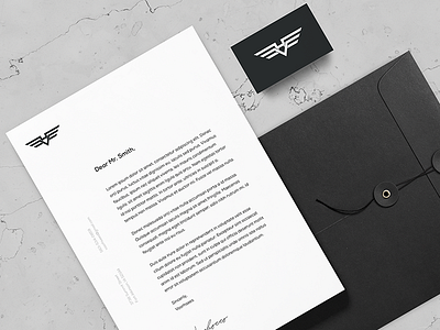 VH Letterhead Design art black business card design letterhead lettermark logo mark minimal symbol vh white