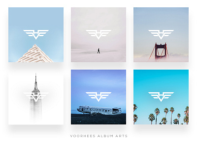 VH Album Cover Design album art cover design illustration lettermark logo mark minimal symbol vh