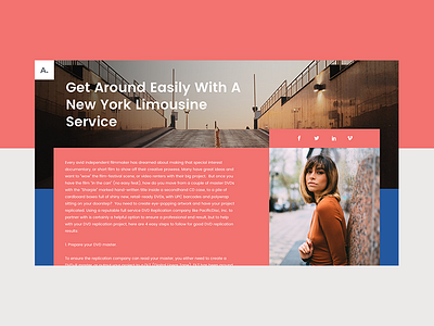 UI Experiment #16 blog experiment font free homepage landing mondrianizm one page website ui unsplash ux website