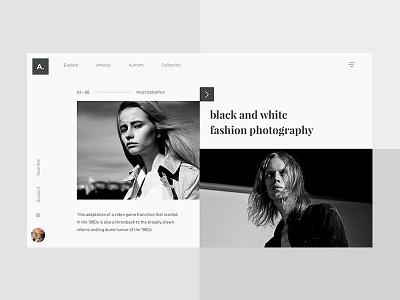 UI Experiment #30 blog experiment font free homepage landing mondrianizm one page website ui unsplash ux website