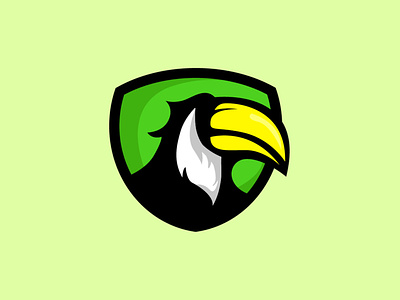 Toucan Flat Minimalist Logo