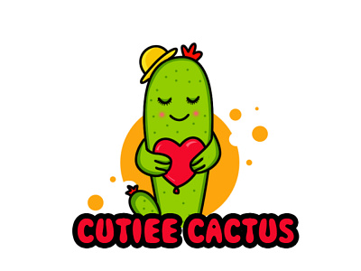 cactus logo brand design brand identity branding cartoon design cartoon logo cute logo design flat flat logo flat minimalist logo icon logo designer minimalist logo typography vector