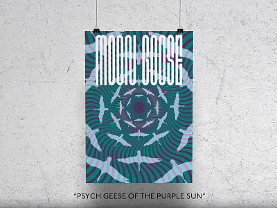 Psych Geese of the Purple Sun goose illustration poster poster design psych psychedelic