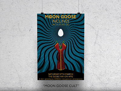 Moon Goose Cult Art Print egg lizard poster poster design print psychedelic